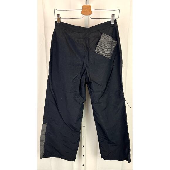 SUN LIGHT Paris Artsy Zip Fly Wide Leg Cropped Pants Lightweight Black EST S XS - Picture 2 of 9